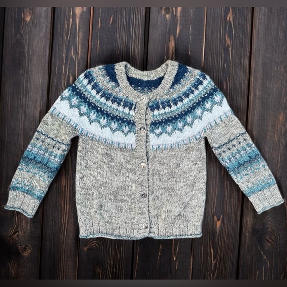 Augden Bolivian Hand Crafted Artisan Alpaca Wool Knit Button Up Cardigan Women S - Picture 3 of 16